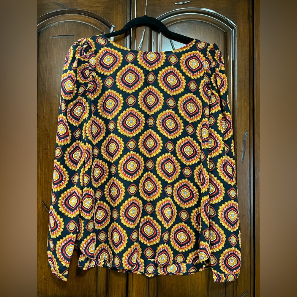 Loft Blouse Patterned with Ruffles - Size M